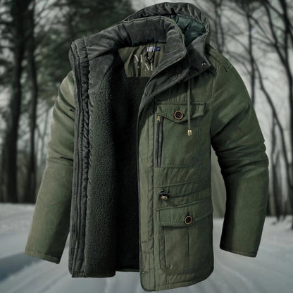 Men's Parka Jacket Insulated with Sherpa Lining