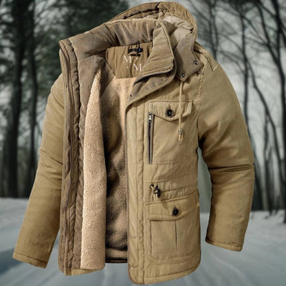 Men's Parka Jacket Insulated with Sherpa Lining