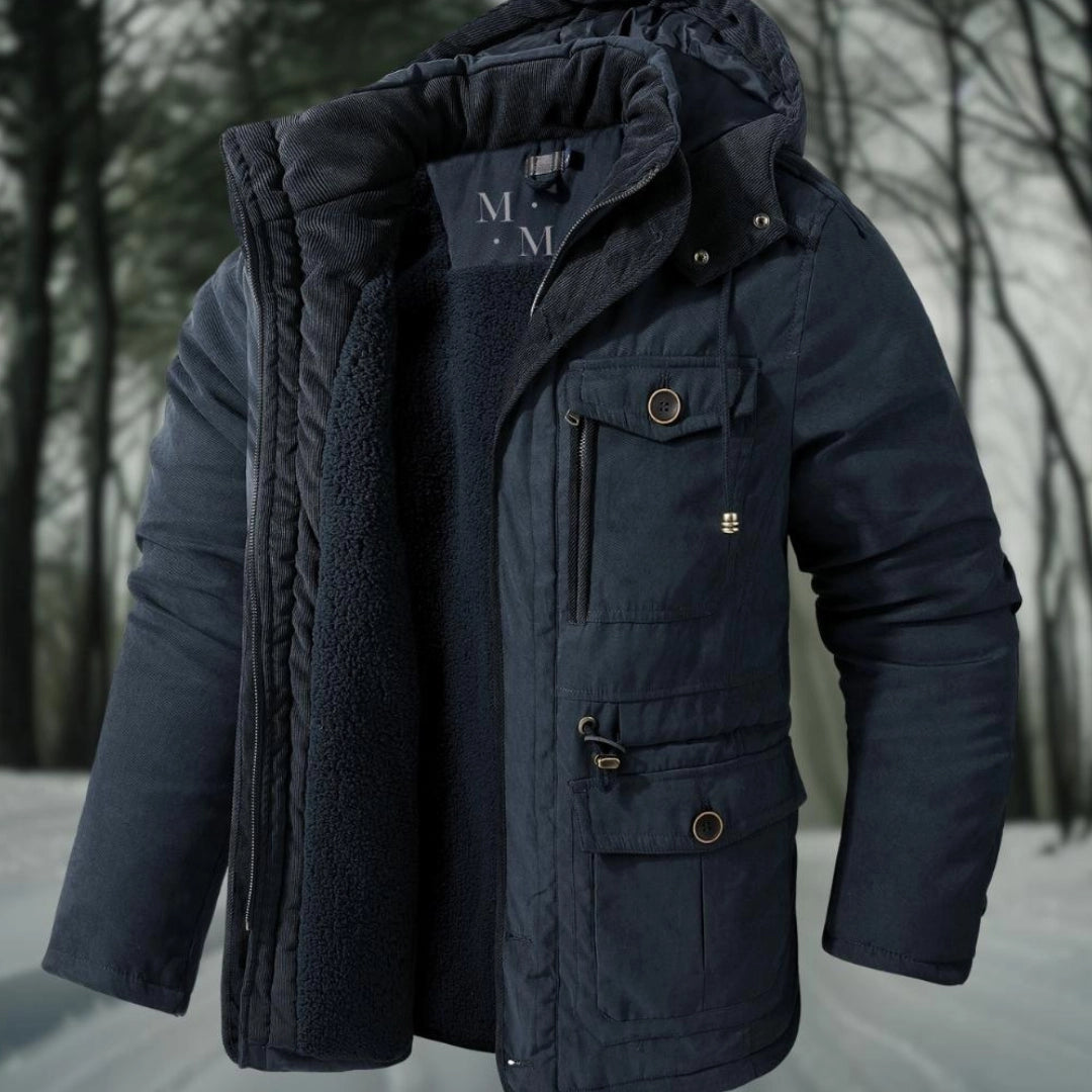 Men's Parka Jacket Insulated with Sherpa Lining