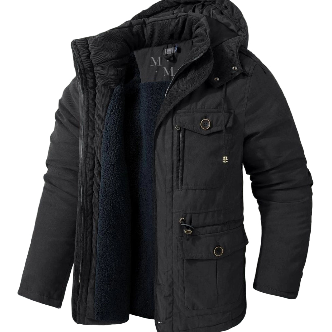 Men's Parka Jacket Insulated with Sherpa Lining