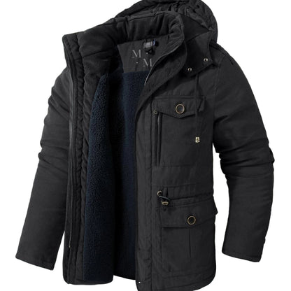 Men's Parka Jacket Insulated with Sherpa Lining