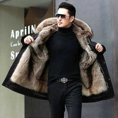 Men's Parka Winter Jacket with Hood for Cold Days