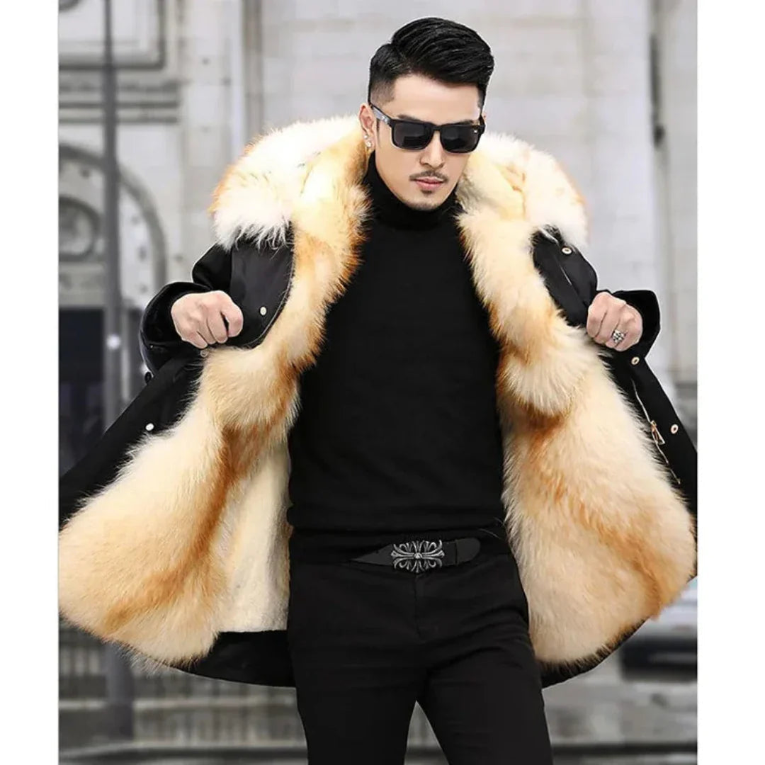 Men's Parka Winter Jacket with Hood for Cold Days