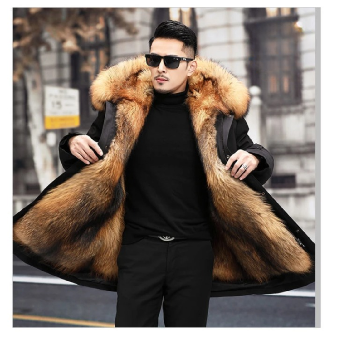 Men's Parka Winter Jacket with Hood for Cold Days