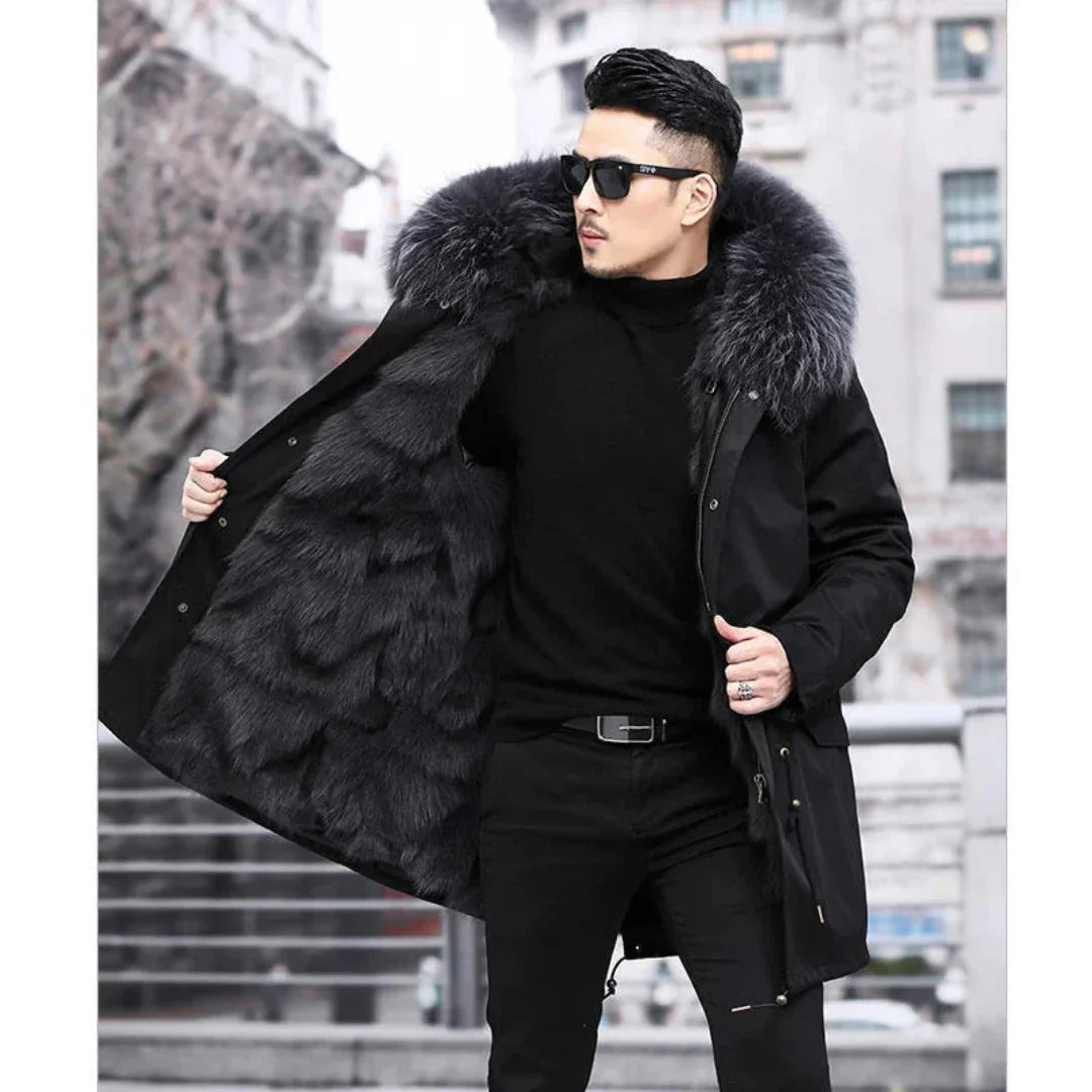 Men's Parka Winter Jacket with Hood for Cold Days