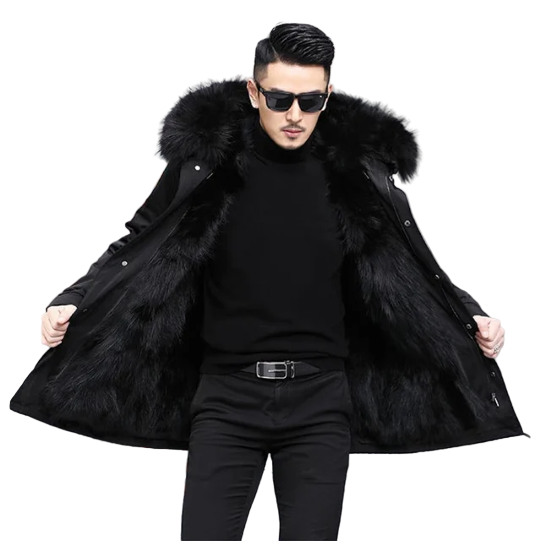 Men's Parka Winter Jacket with Hood for Cold Days