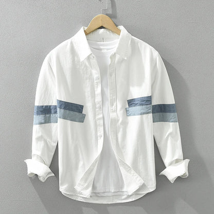 Men's Patchwork Casual Fit Cotton Shirt