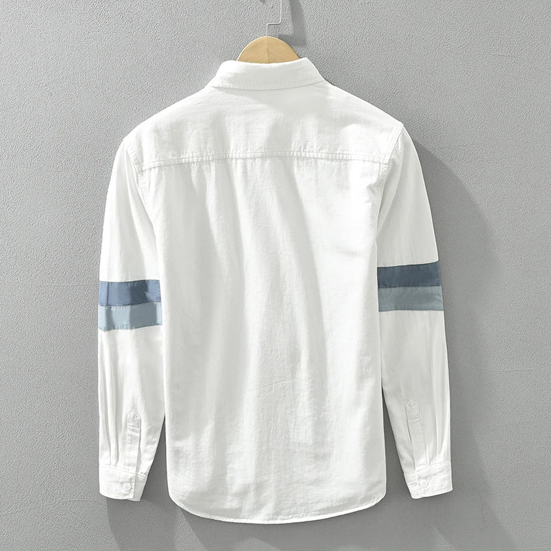 Men's Patchwork Casual Fit Cotton Shirt