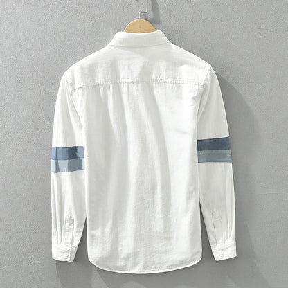 Men's Patchwork Casual Fit Cotton Shirt