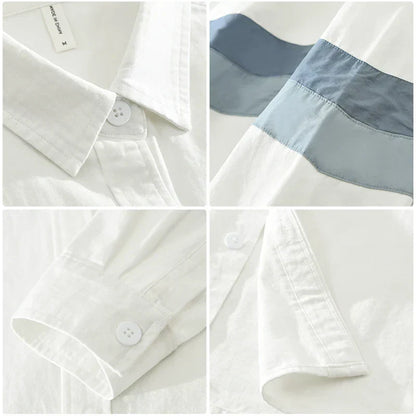 Men's Patchwork Casual Fit Cotton Shirt