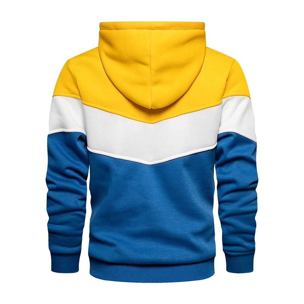 Men's Patchwork Fleece Hoodie