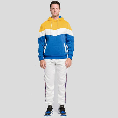 Men's Patchwork Fleece Hoodie