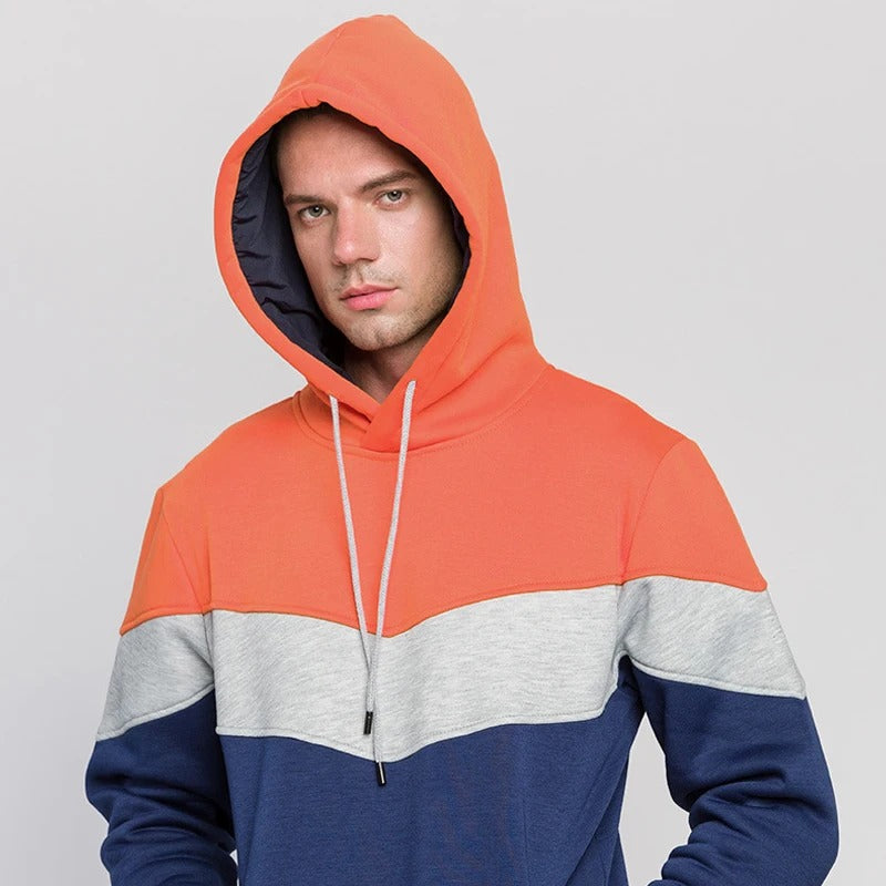 Men's Patchwork Fleece Hoodie