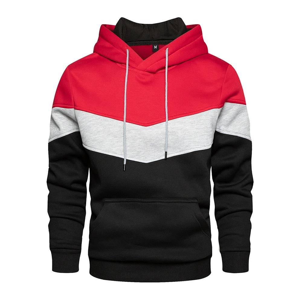 Men's Patchwork Fleece Hoodie