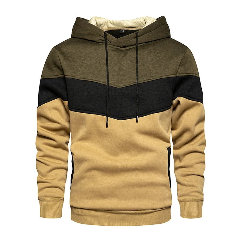 Men's Patchwork Fleece Hoodie