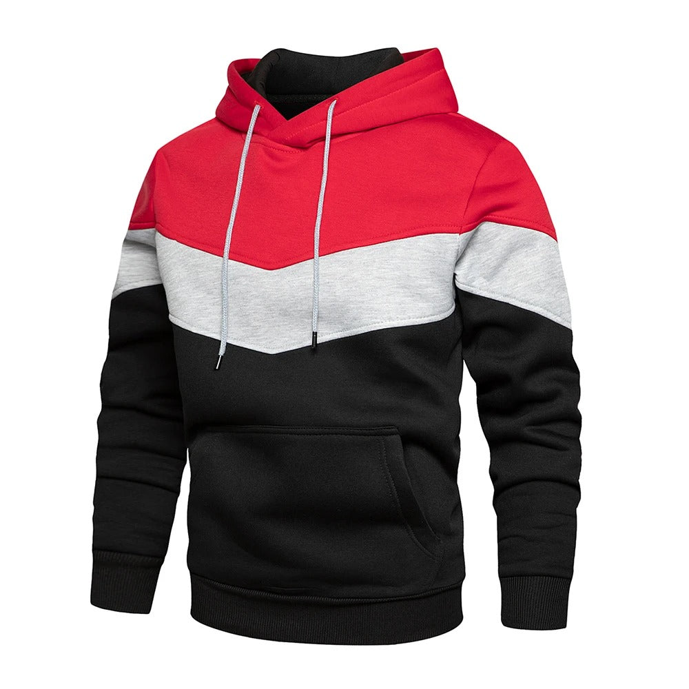 Men's Patchwork Fleece Hoodie