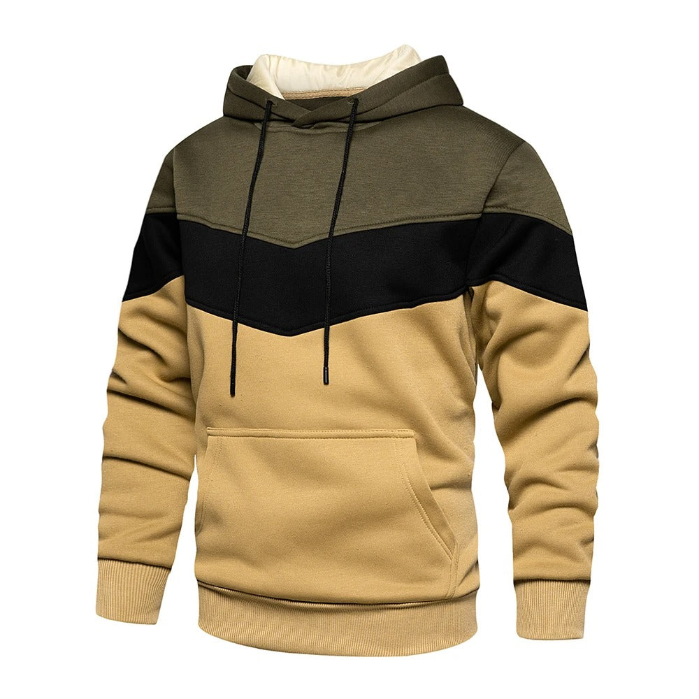 Men's Patchwork Fleece Hoodie