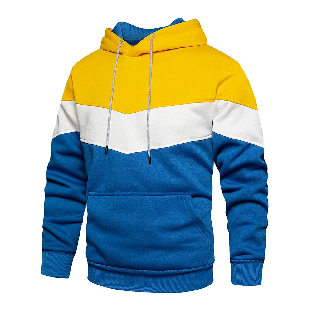 Men's Patchwork Fleece Hoodie