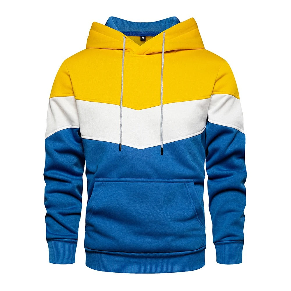 Men's Patchwork Fleece Hoodie