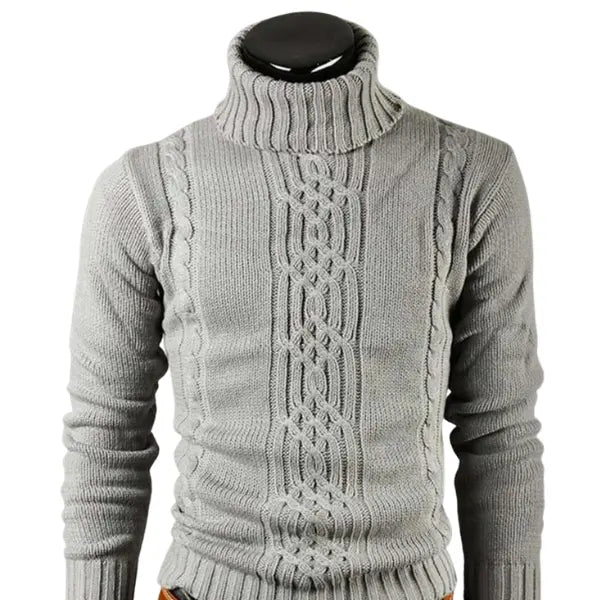 Men's Polo Cable Knit Style Casual and Formal