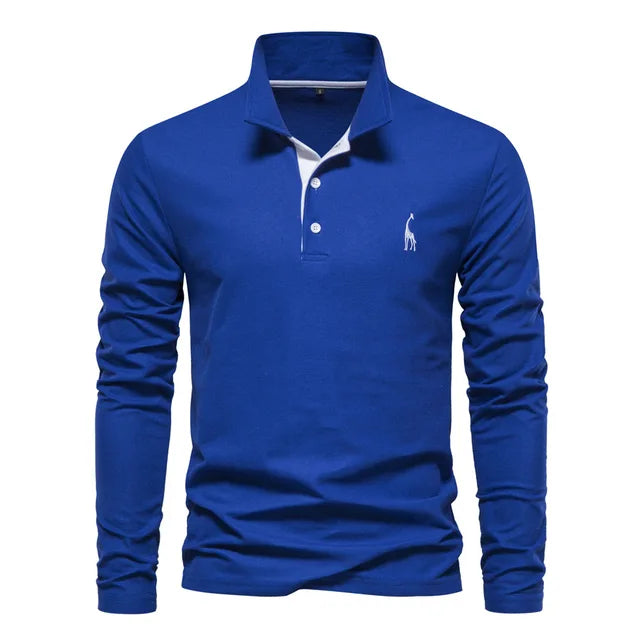 Men's Polo Shirt Long Arm Casual Cotton