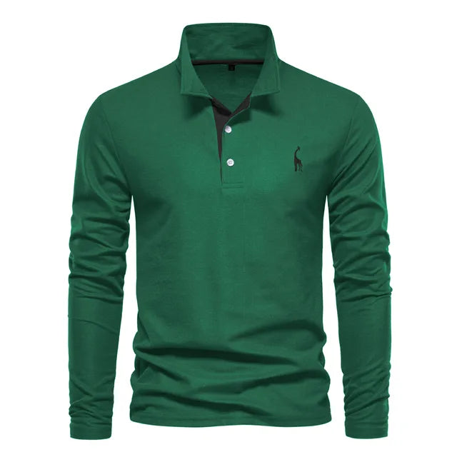 Men's Polo Shirt Long Arm Casual Cotton