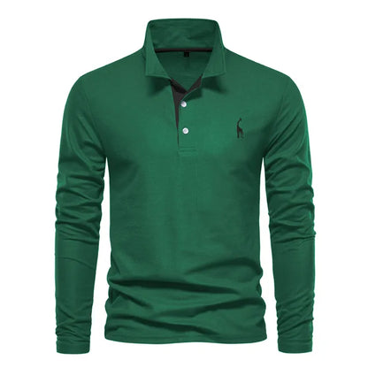 Men's Polo Shirt Long Arm Casual Cotton