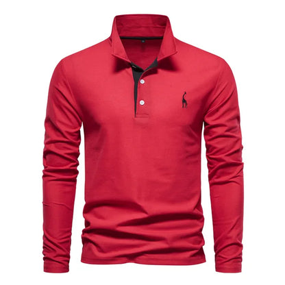Men's Polo Shirt Long Arm Casual Cotton