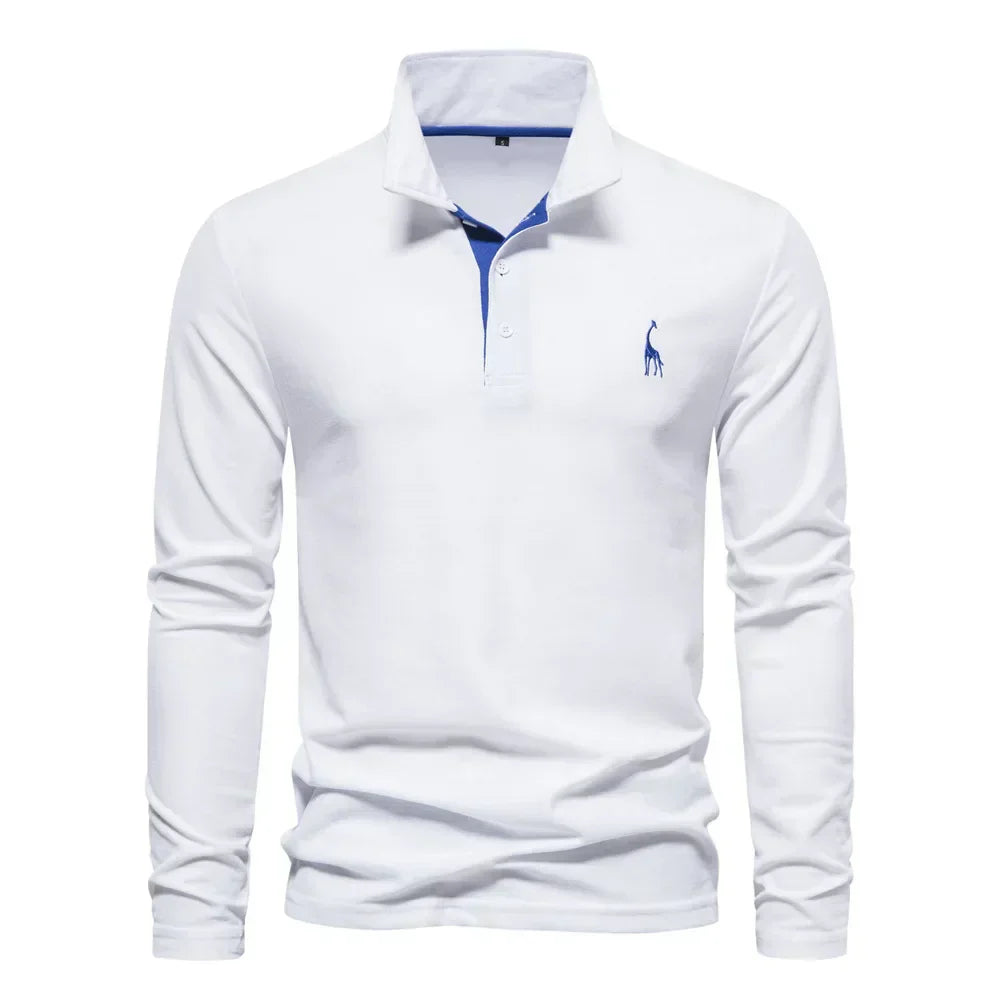 Men's Polo Shirt Long Arm Casual Cotton
