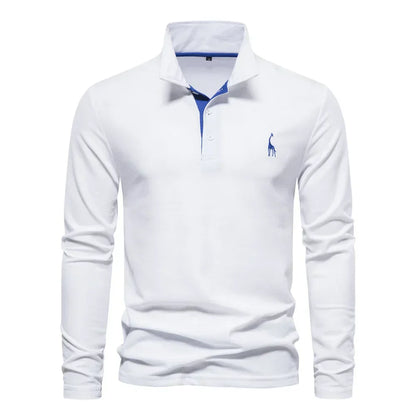 Men's Polo Shirt Long Arm Casual Cotton