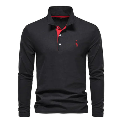 Men's Polo Shirt Long Arm Casual Cotton