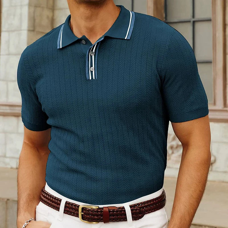 Men's Polo Shirt Slim Fit Ice Silk