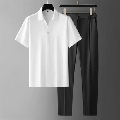 Men's Polo and Pants Set Luxury Comfort