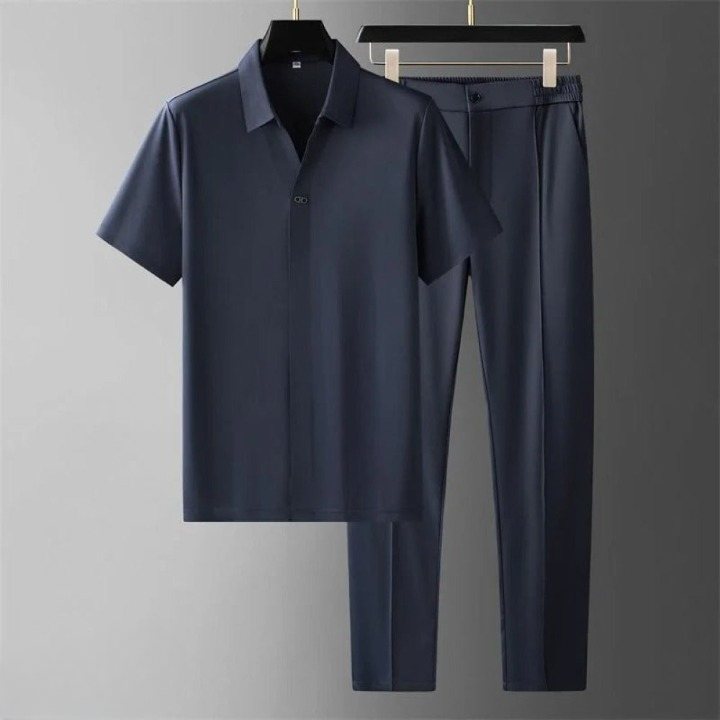 Men's Polo and Pants Set Luxury Comfort