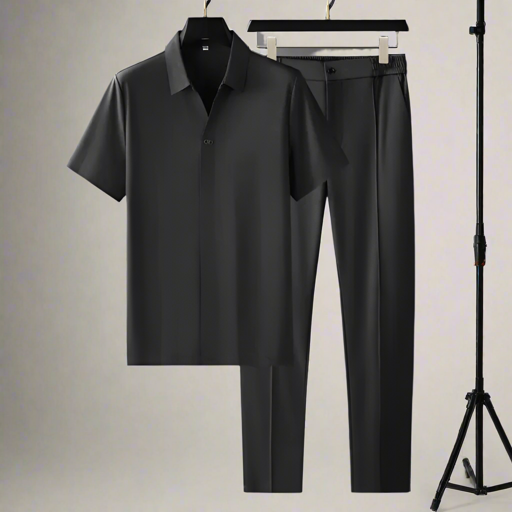 Men's Polo and Pants Set Luxury Comfort
