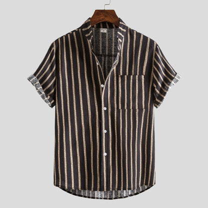 Men's Polo with Vibrant Print Casual Cotton