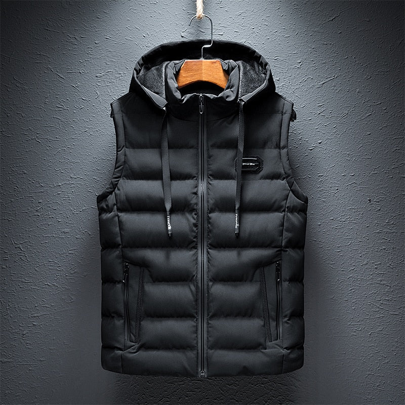 Men's Premium Hooded Bodywarmer Vest with Handmade Pattern