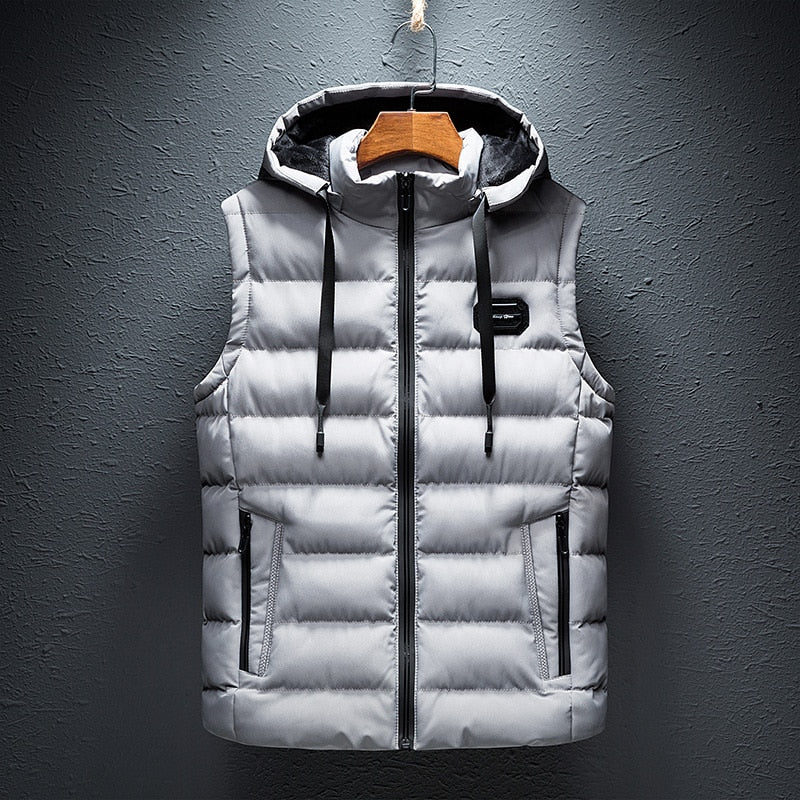 Men's Premium Hooded Bodywarmer Vest with Handmade Pattern