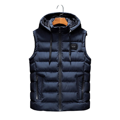 Men's Premium Hooded Bodywarmer Vest with Handmade Pattern