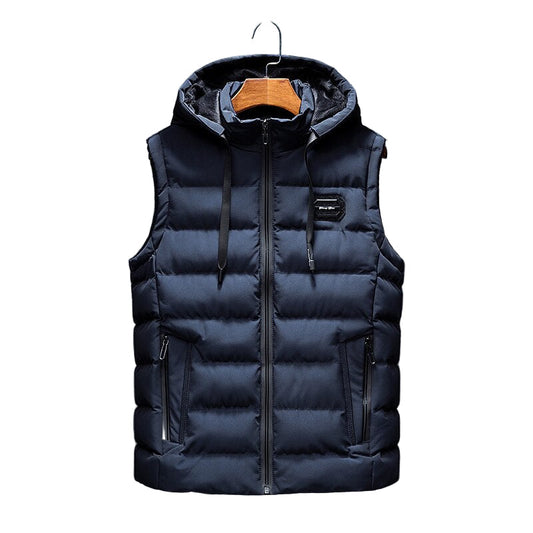 Men's Premium Hooded Bodywarmer Vest with Handmade Pattern