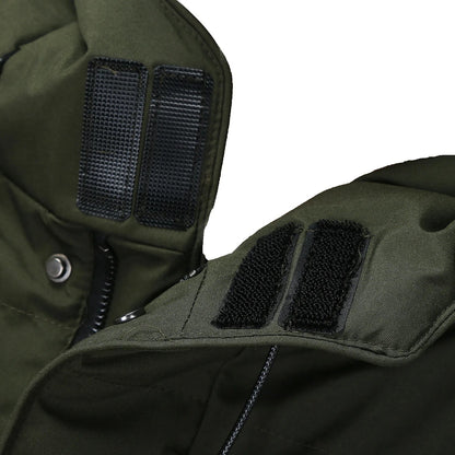 Men's Puffer Jacket with Long Hood and Spacious Pockets
