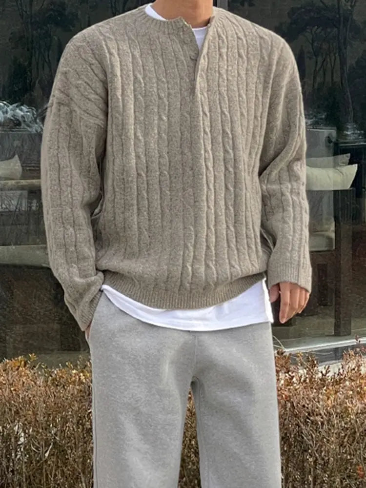 Men's Pullover Henley Stylish for Everyday and Formal Use