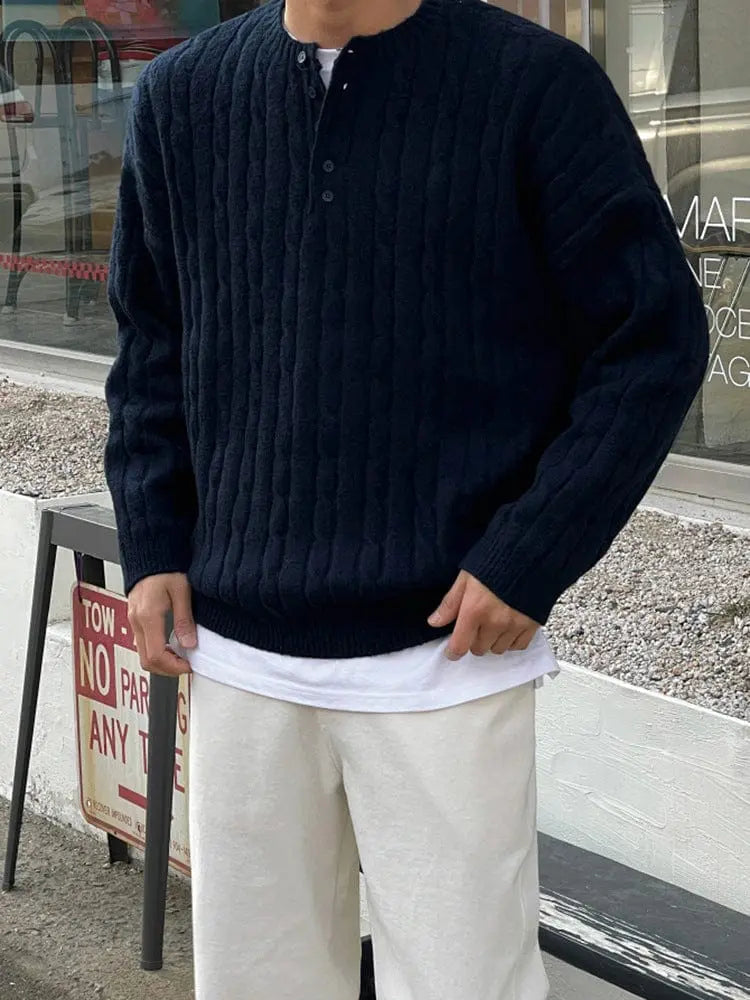 Men's Pullover Henley Stylish for Everyday and Formal Use