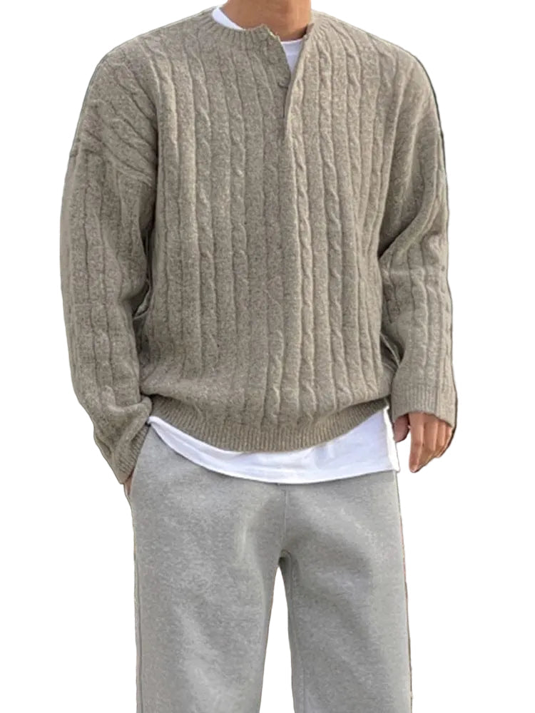 Men's Pullover Henley Stylish for Everyday and Formal Use