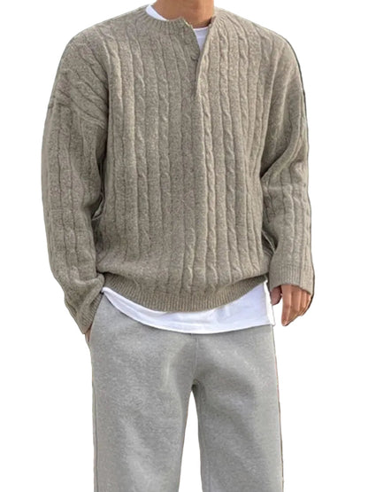 Men's Pullover Henley Stylish for Everyday and Formal Use