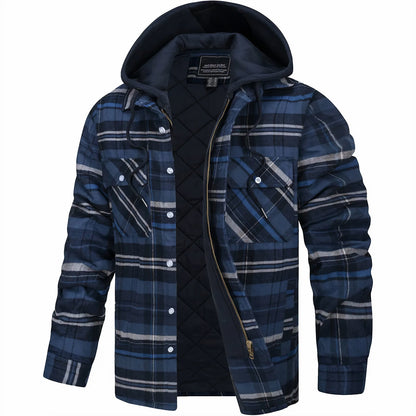 Men's Quilted Jacket Checkered