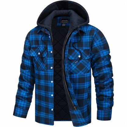 Men's Quilted Jacket Checkered