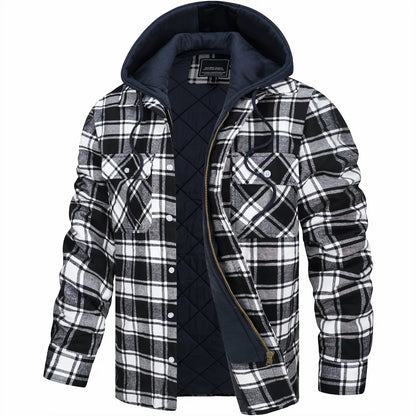 Men's Quilted Jacket Checkered