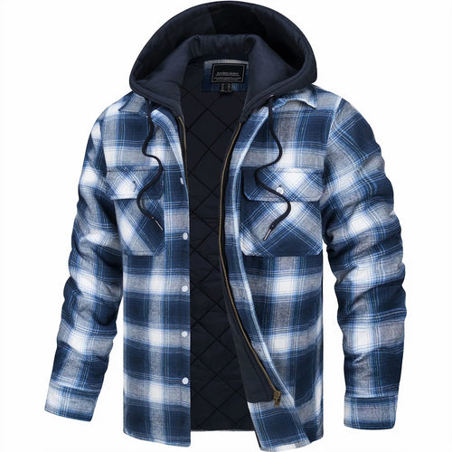 Men's Quilted Jacket Checkered