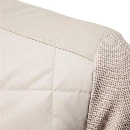 Men's Quilted Jacket Classic With Rib Knitted Sleeves
